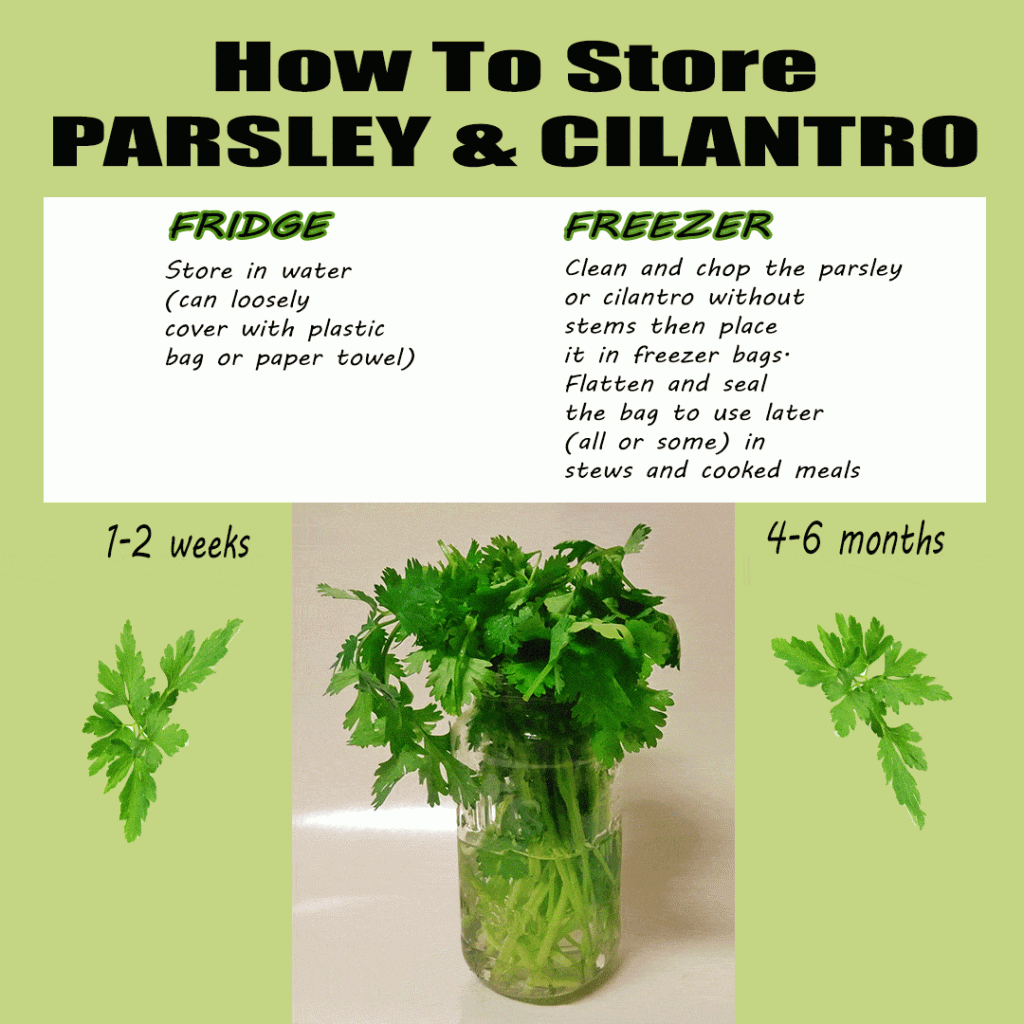 How to store parsley